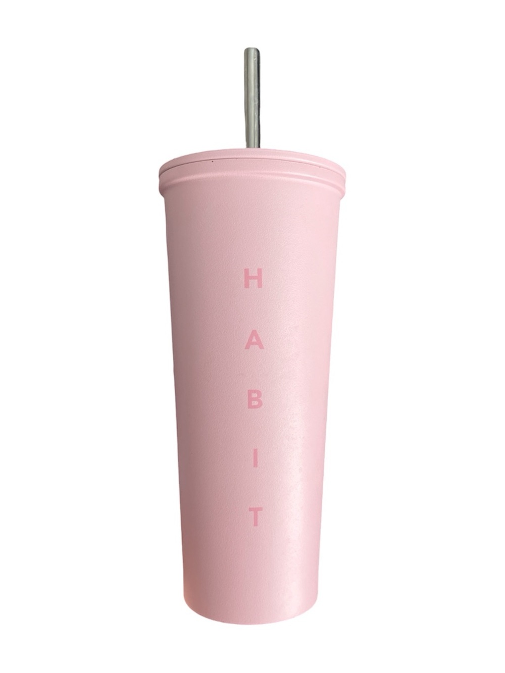 Habit Pink Stainless Steel Tumbler with Straw